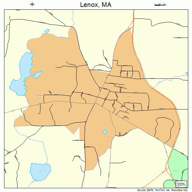 Lenox, MA street map