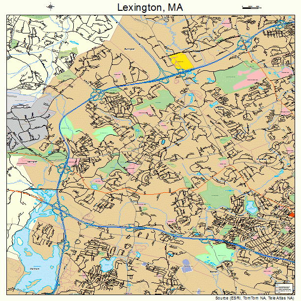 Lexington, MA street map