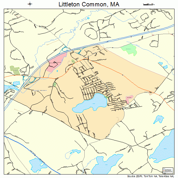 Littleton Common, MA street map