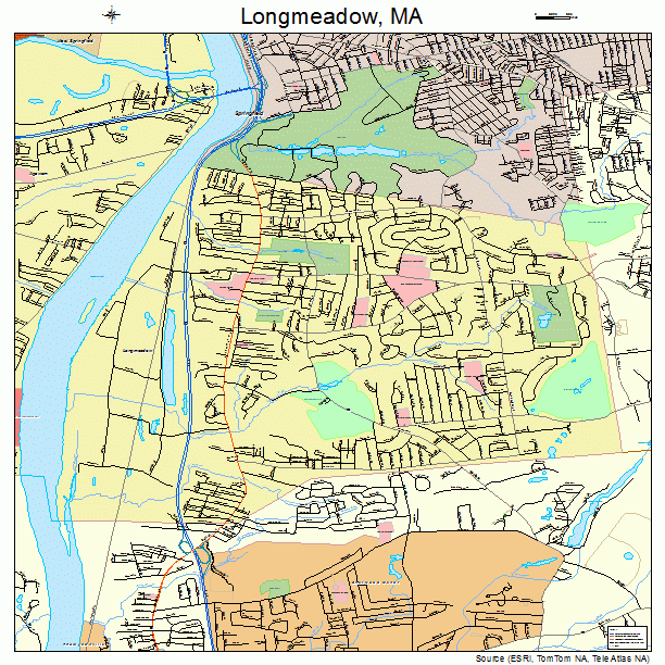 Longmeadow, MA street map