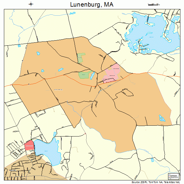 Lunenburg, MA street map