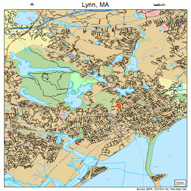 Lynn, MA street map