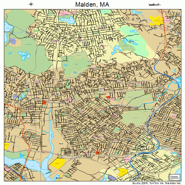 Malden, MA street map