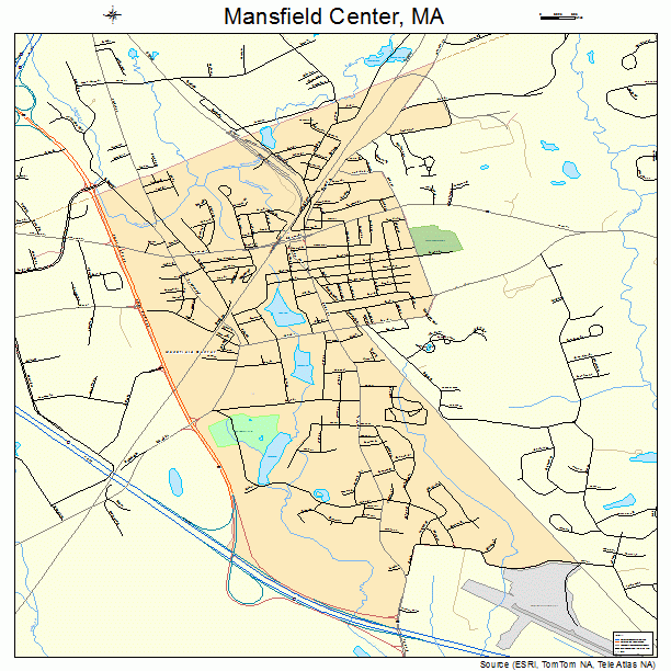 Mansfield Center, MA street map