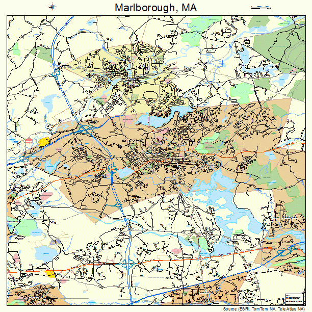 Marlborough, MA street map