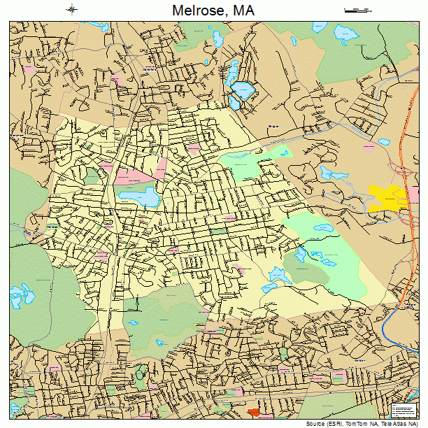 Melrose, MA street map