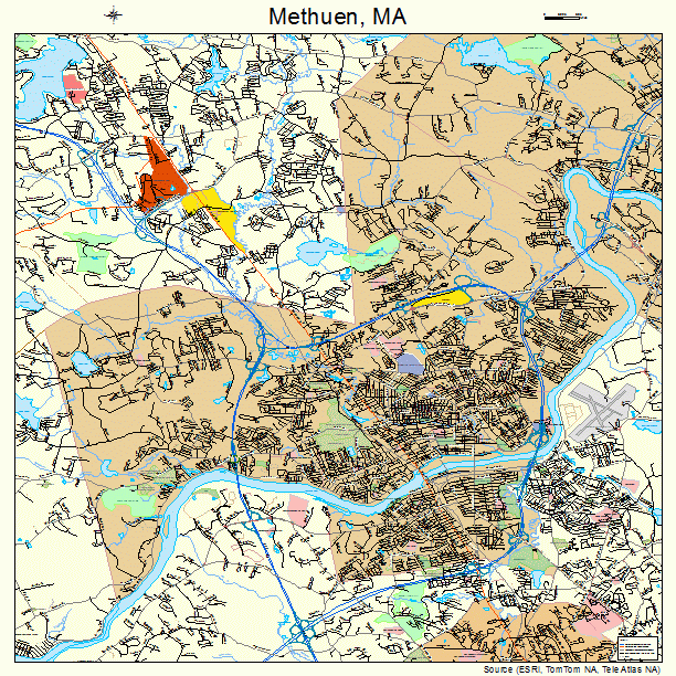 Methuen, MA street map