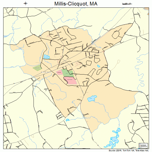 Millis-Clicquot, MA street map