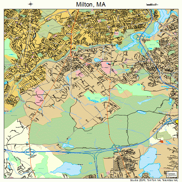 Milton, MA street map