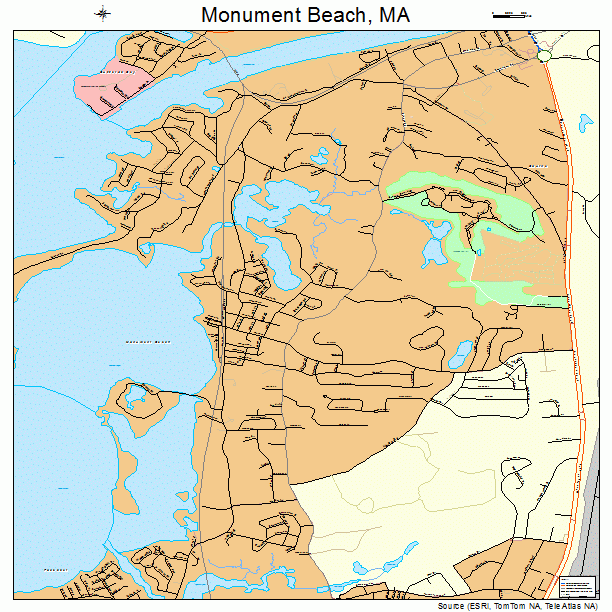 Monument Beach, MA street map