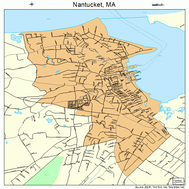 Nantucket, MA street map