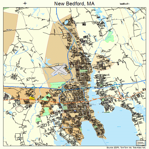 New Bedford, MA street map