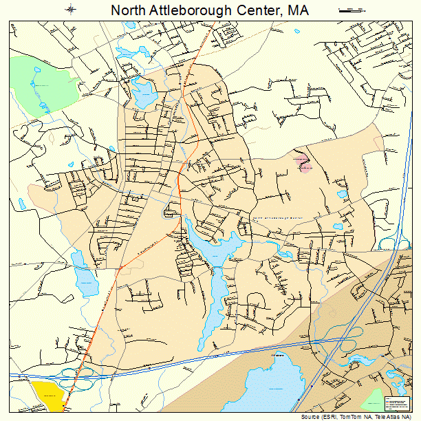 North Attleborough Center, MA street map