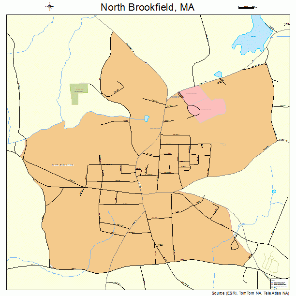 North Brookfield, MA street map