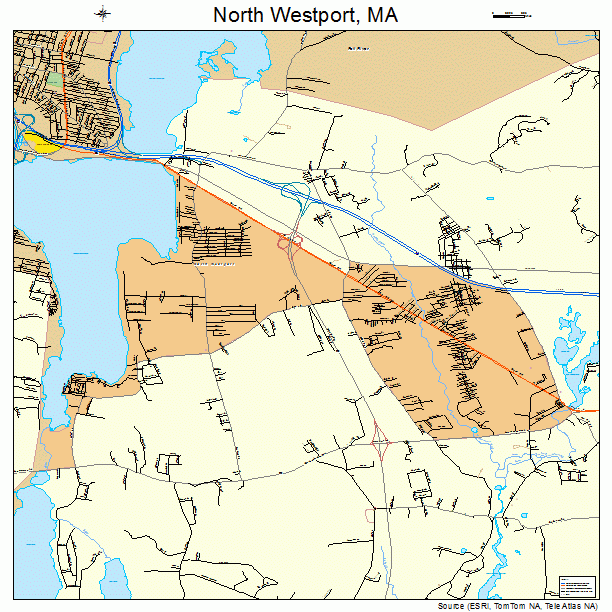 North Westport, MA street map