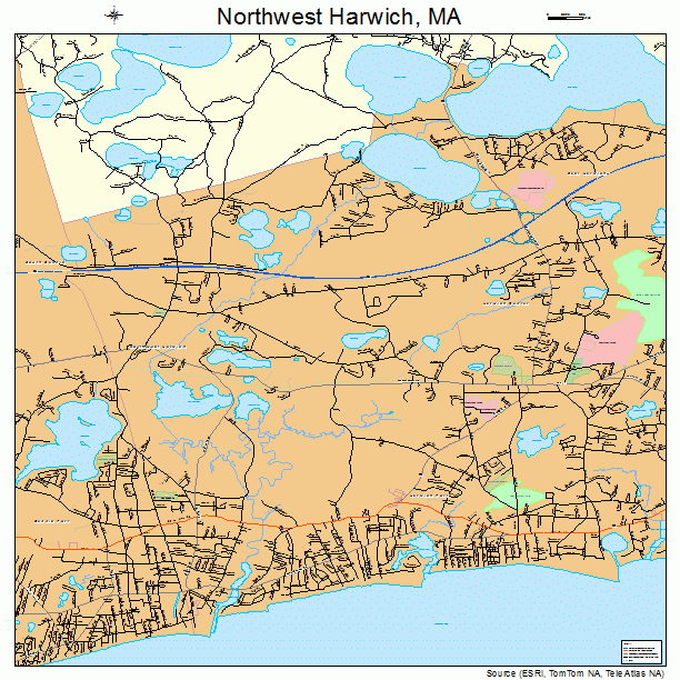 Northwest Harwich, MA street map