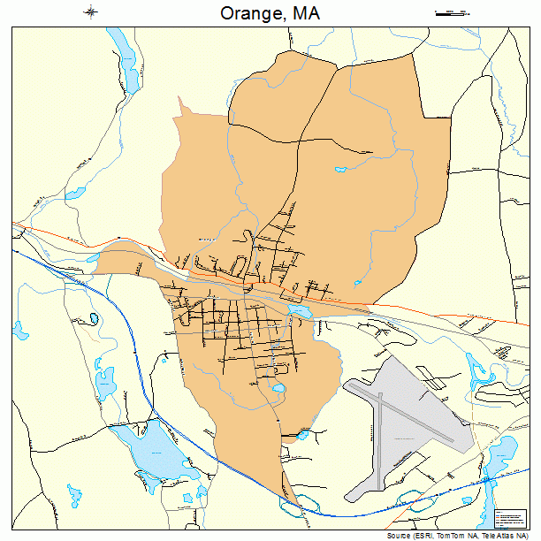 Orange, MA street map