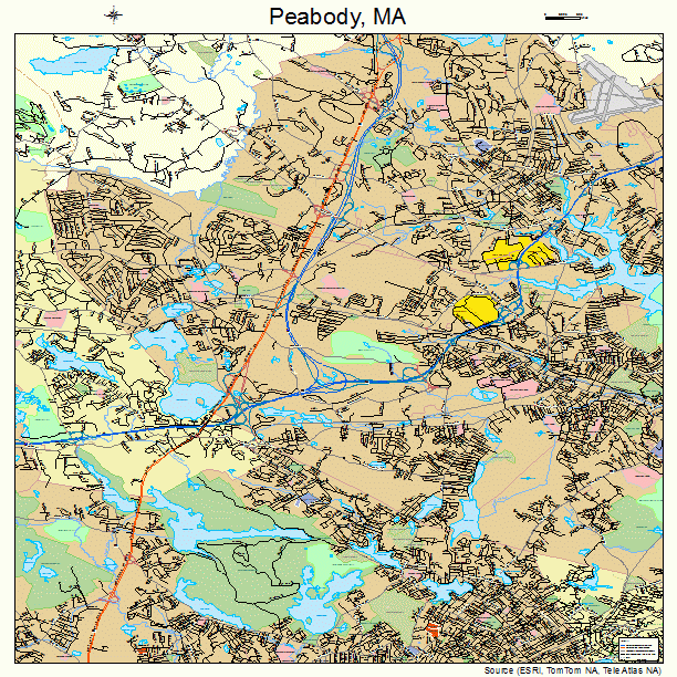 Peabody, MA street map