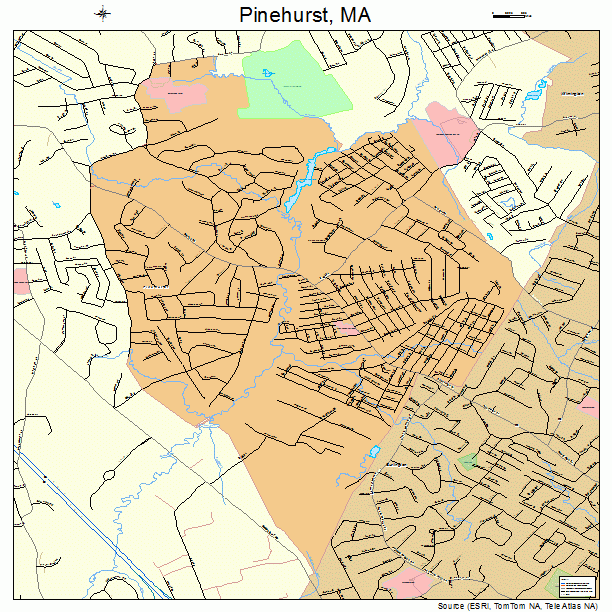 Pinehurst, MA street map