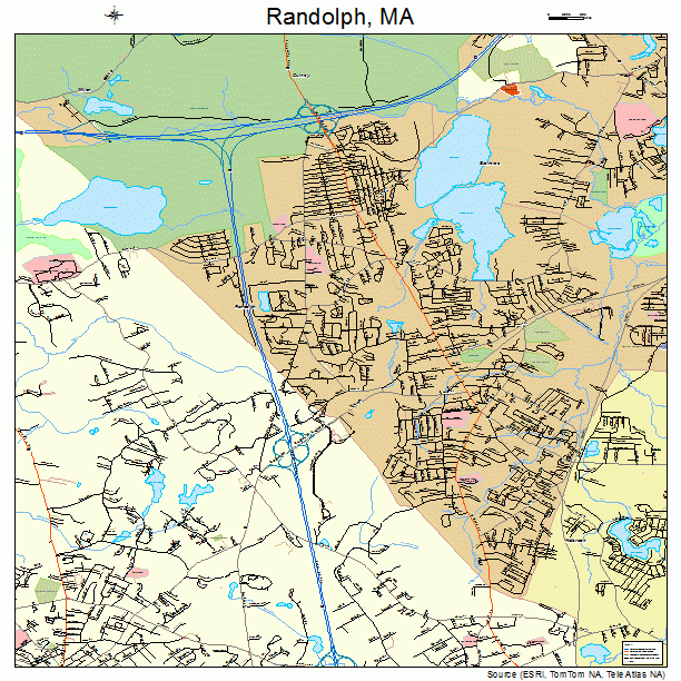 Randolph, MA street map