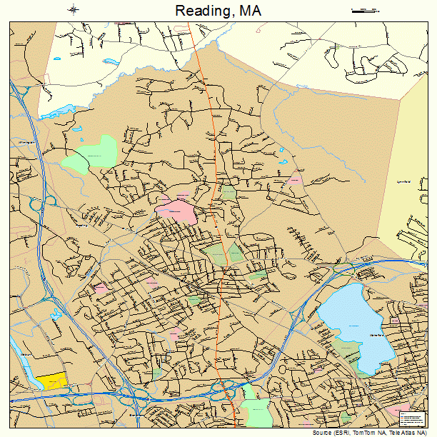 Reading, MA street map