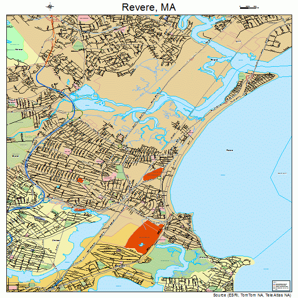 Revere, MA street map