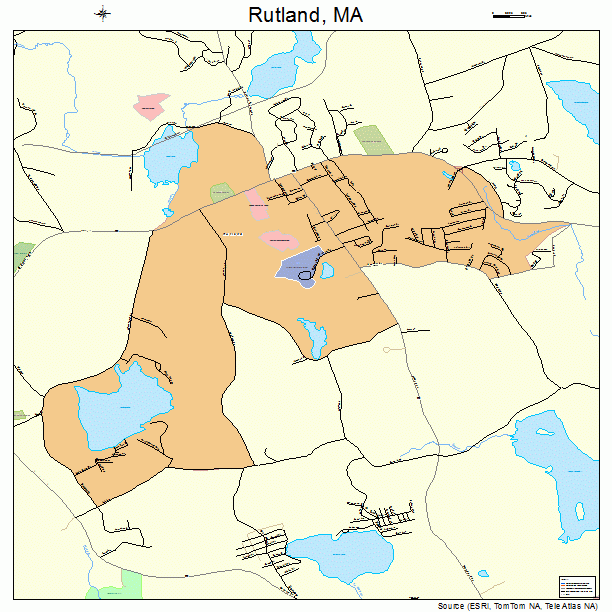 Rutland, MA street map