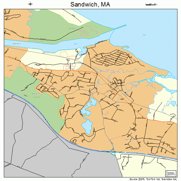 Sandwich, MA street map