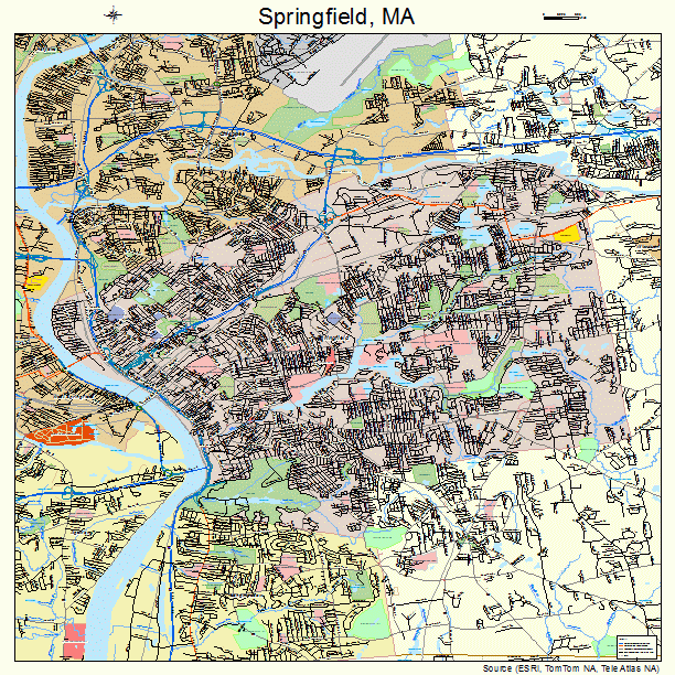 Springfield, MA street map
