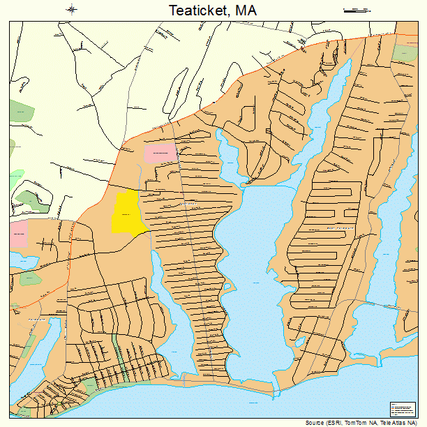 Teaticket, MA street map