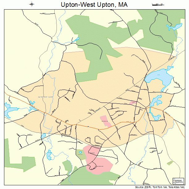 Upton-West Upton, MA street map