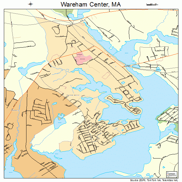 Wareham Center, MA street map