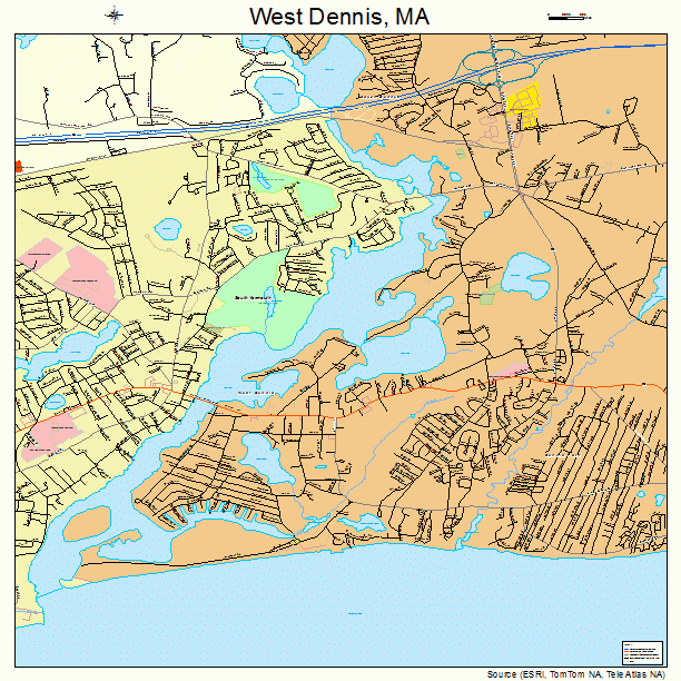 West Dennis, MA street map