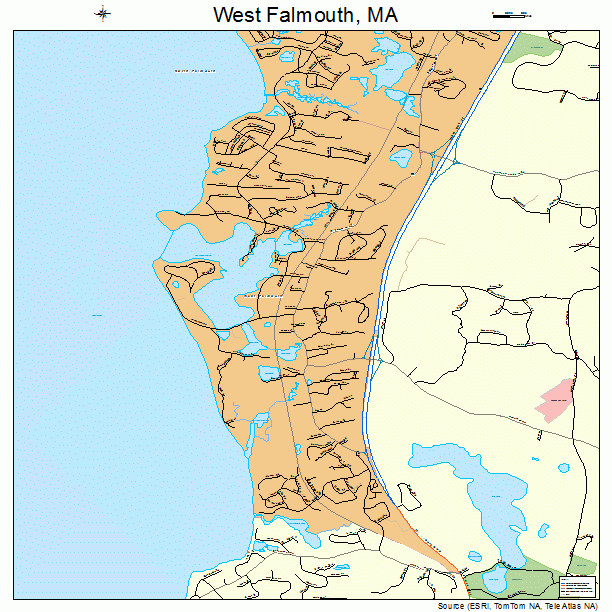 West Falmouth, MA street map