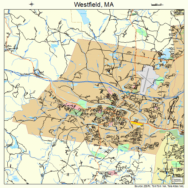 Westfield, MA street map