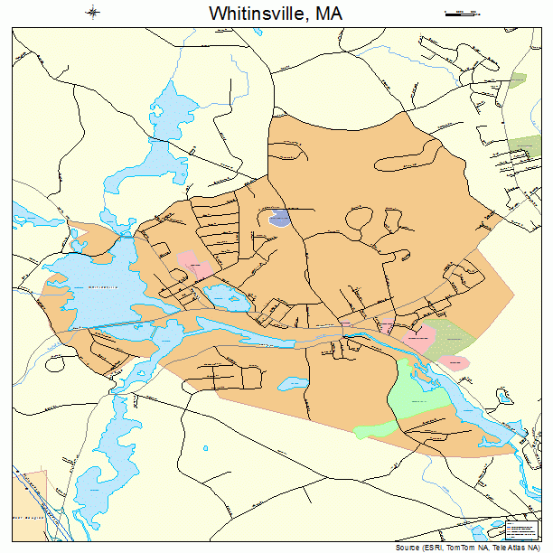 Whitinsville, MA street map