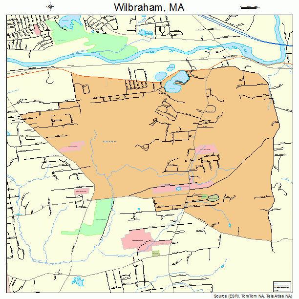 Wilbraham, MA street map