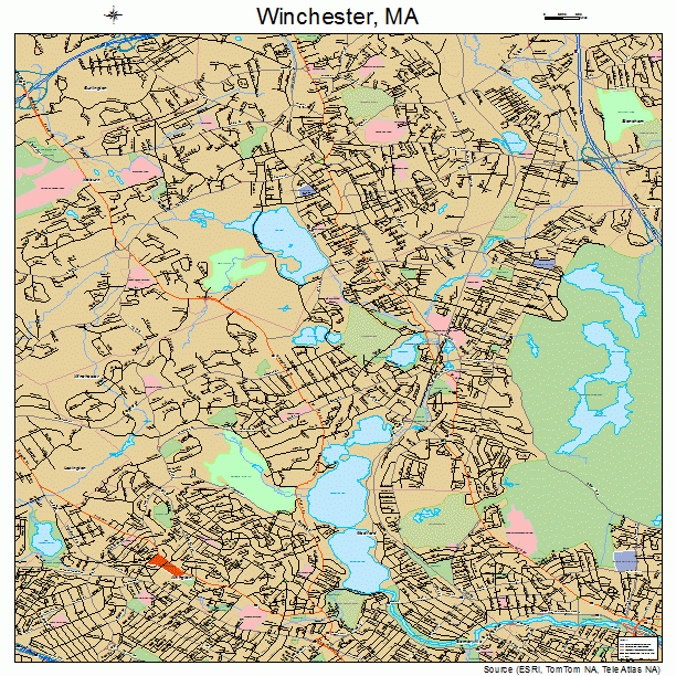 Winchester, MA street map