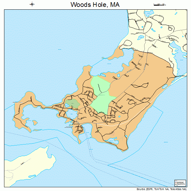 Woods Hole, MA street map