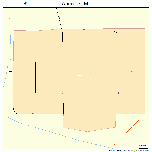 Ahmeek, MI street map