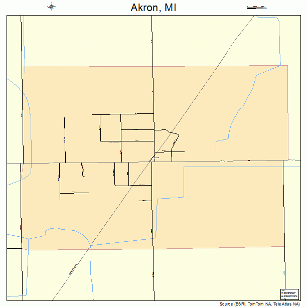 Akron, MI street map