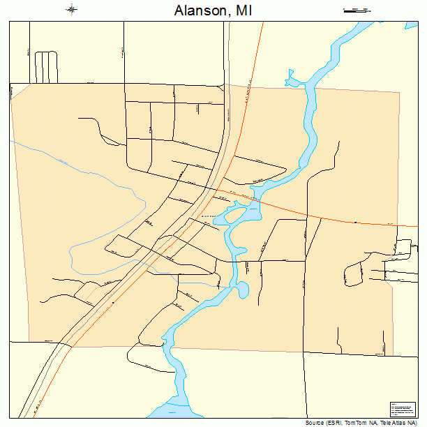 Alanson, MI street map