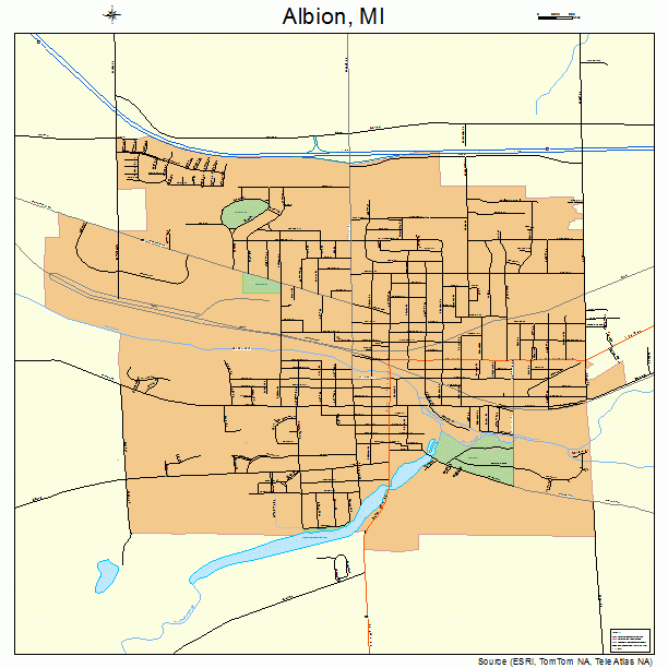 Albion, MI street map