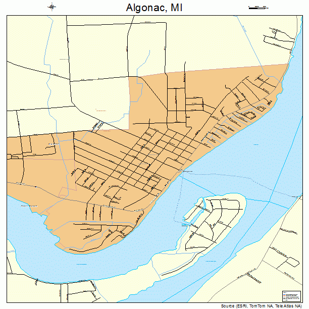 Algonac, MI street map