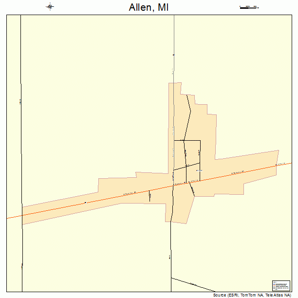 Allen, MI street map