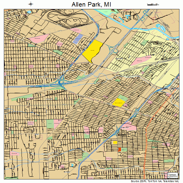 Allen Park, MI street map