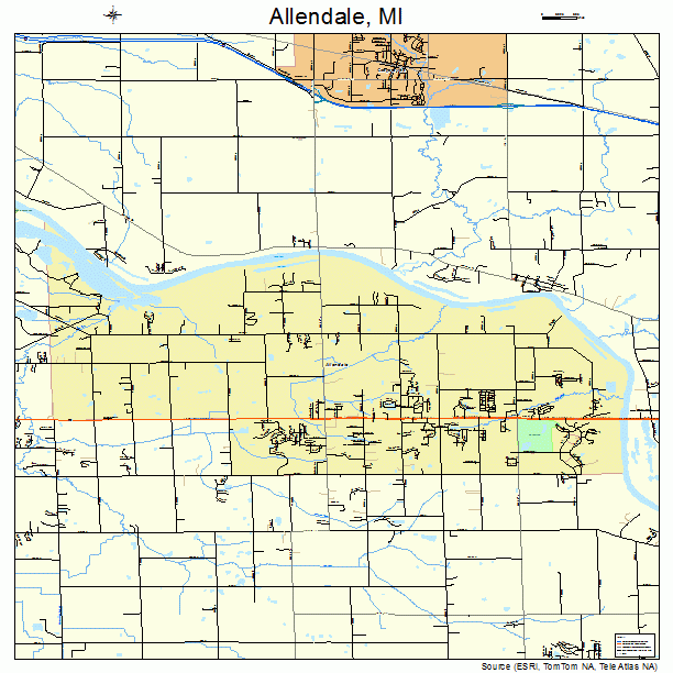 Allendale, MI street map