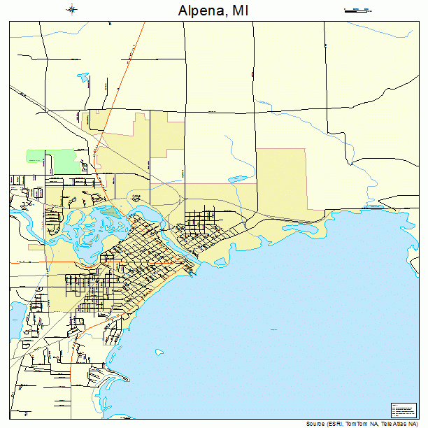 Alpena, MI street map