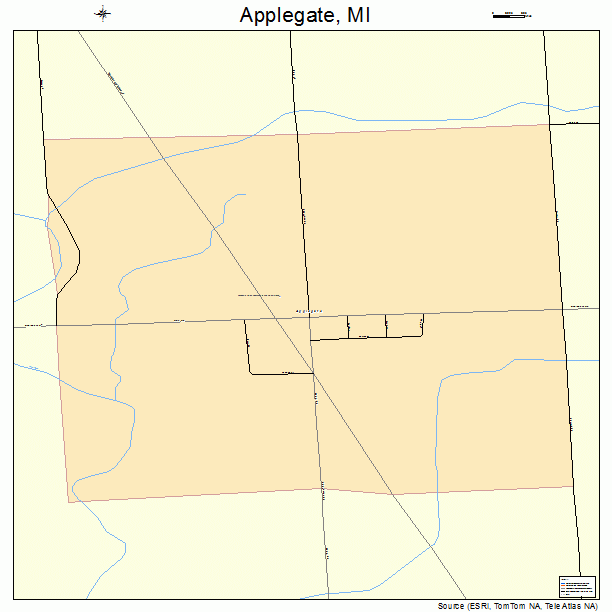 Applegate, MI street map