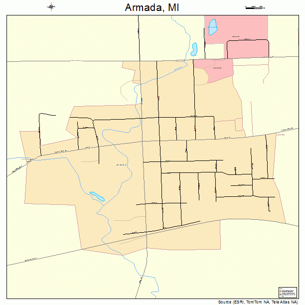 Armada, MI street map